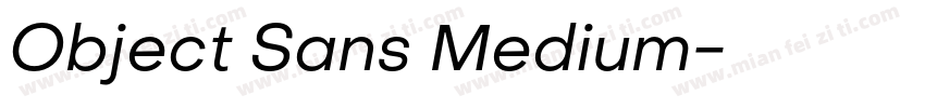 Object Sans Medium字体转换